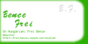 bence frei business card